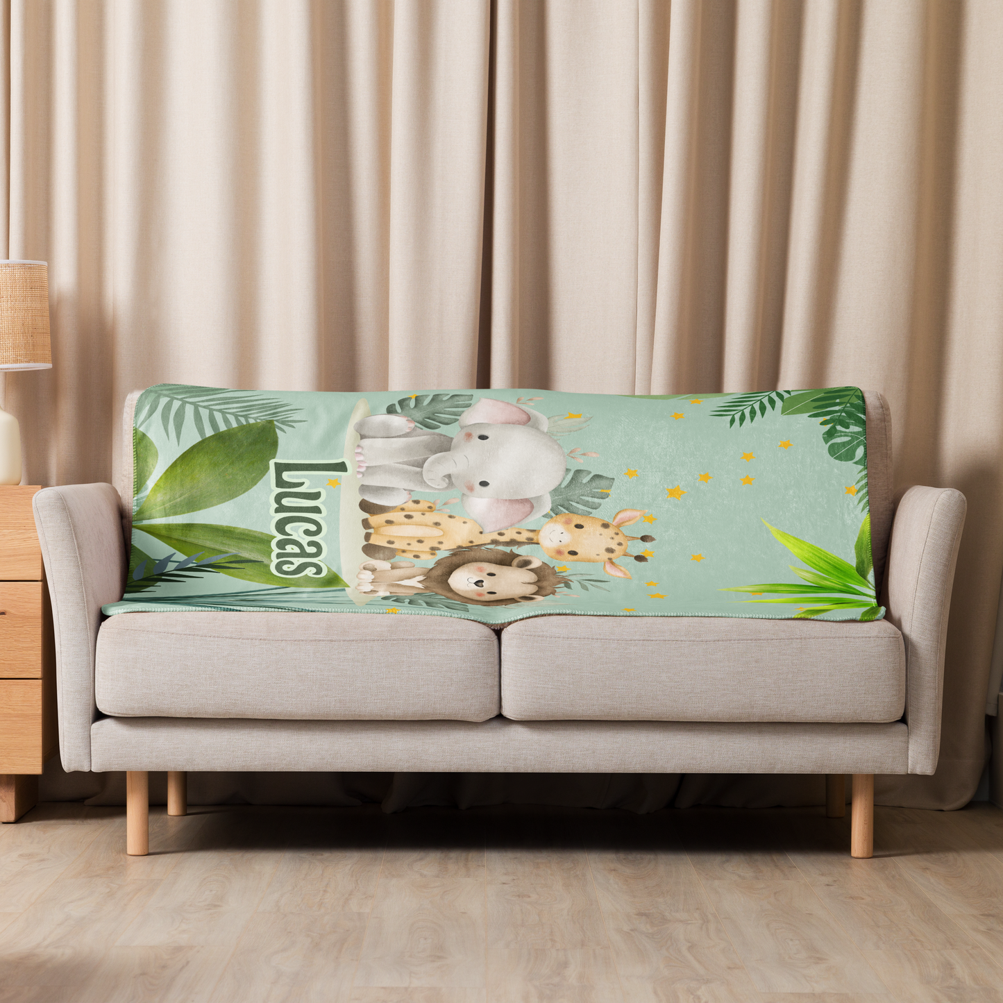 Sherpa Plaid – Kids Collectie 'Wilde Dieren'