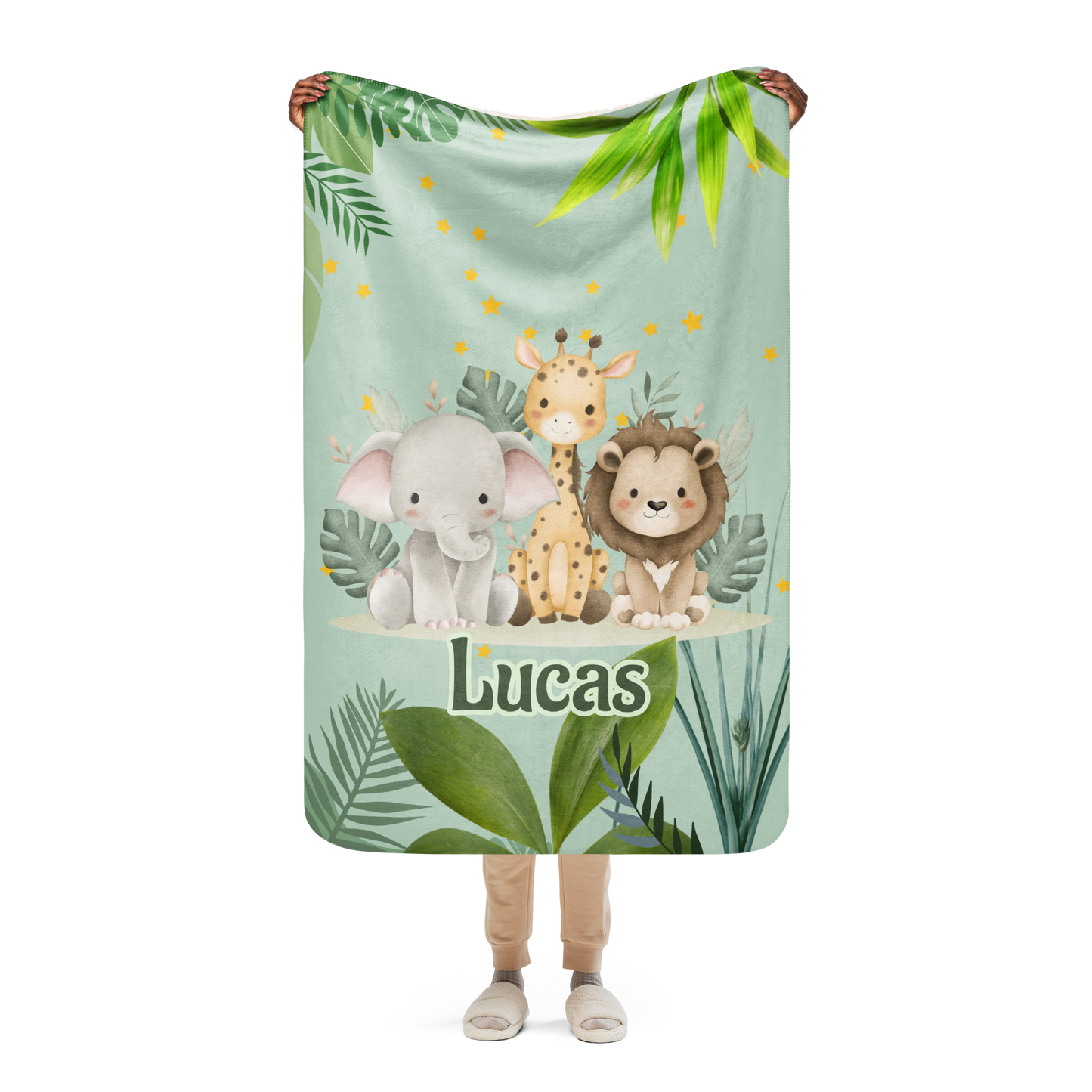 Sherpa Plaid – Kids Collectie 'Wilde Dieren'