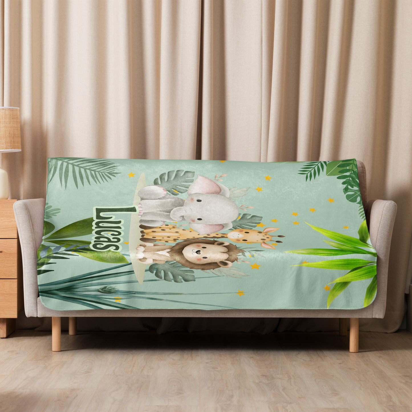 Sherpa Plaid – Kids Collectie 'Wilde Dieren'