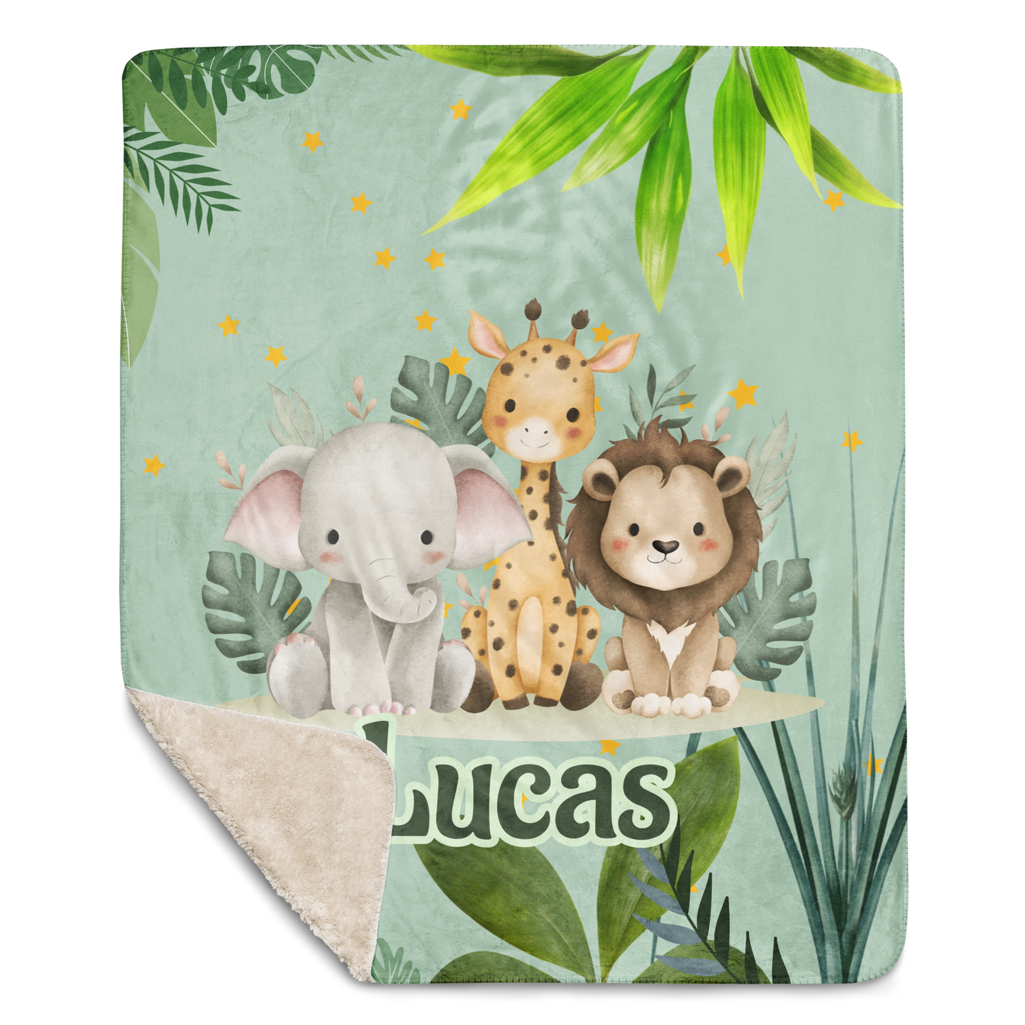 Sherpa Plaid – Kids Collectie 'Wilde Dieren'